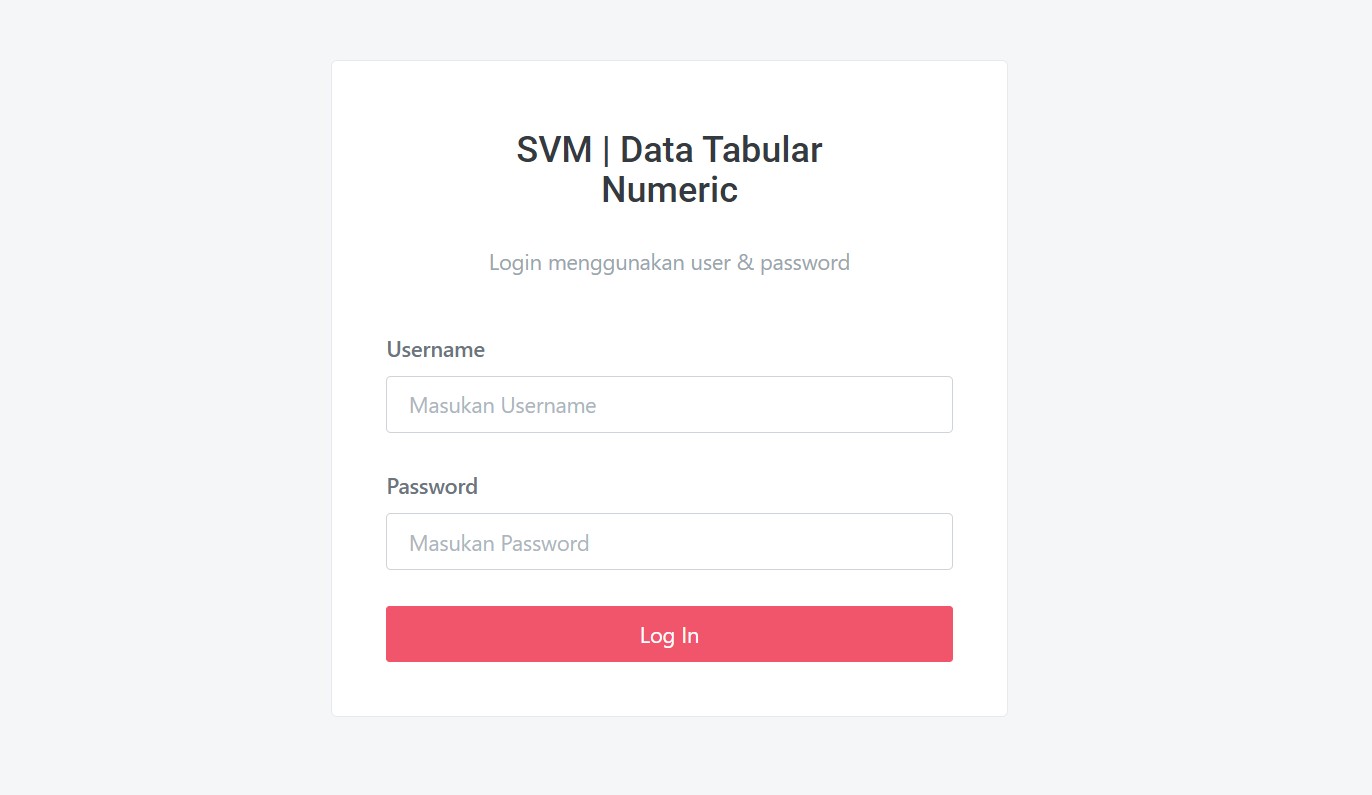 Aplikasi Datamining SVM Data Numeric